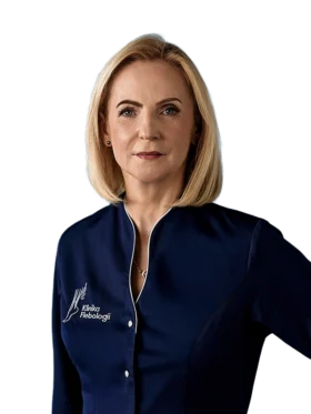 Barbara Zdancewicz - pielęgniarka z Kliniki Flebologii w Warszawie.