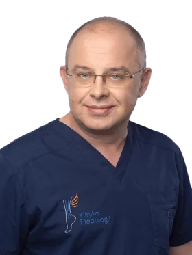 Dr Maciej Chwaliński chirurg proktolog w Klinice Flebologii w Warszawie.