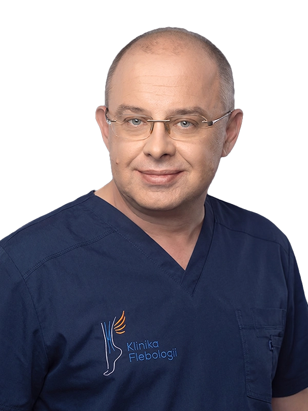 Dr Maciej Chwaliński chirurg proktolog w Klinice Flebologii w Warszawie.